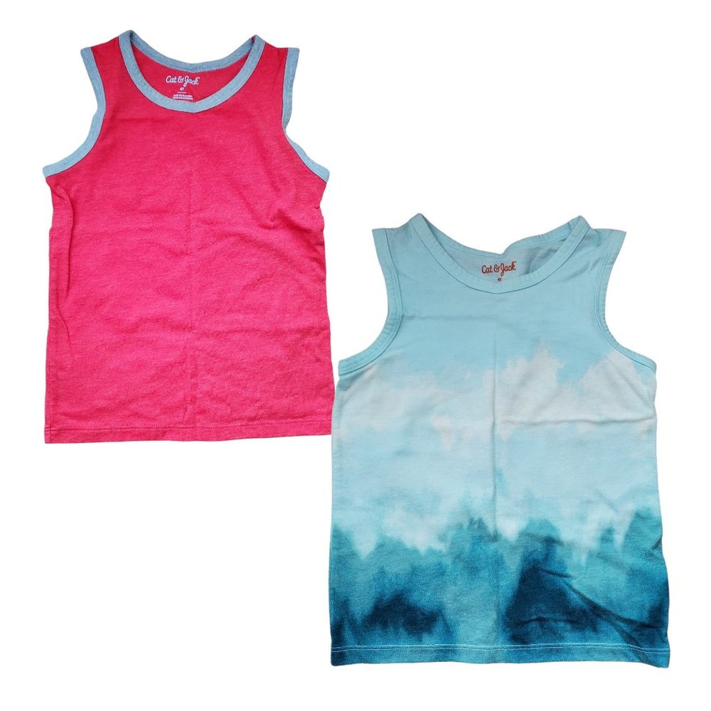 Boy‎ Cat & Jack Set of 2 Tank Tops Sleeveless . Size 4T. Gently worn.